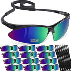 OXG Safety Glasses with Adjustable Straps, ANSI Z87.1 Protective Eyewear, UV400 Anti-Scratch Work Glasses for Men Women