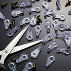 Blulu 50 Pack Glass Retainer Clips with Screws - color: Transparent With Gold Screw