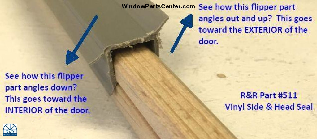 511 - Side or Head Seal Weather Strip for sliding patio doors