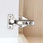 Probrico 25 Pairs（50 Pack） Kitchen Cabinet Hinges for Face Frame Cabinet, Concealed Cabinet Hinges Brushed Satin Nickel with Mounting Screws - size: 25 Pairs