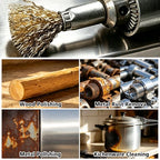 Brass Coated Wire Brush Set for Drill, 1/4 Inch Shank,Crimped Carbon Steel Bristles for Rust Removal, Paint Stripping, Corrosion Cleaning, Surface Scrubbing, Deburring (20mm,20pcs) - size: 20mm,20pcs