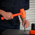 Neiko 02846A 1 LB Dead Blow Hammer, Neon Orange I Unibody Molded | Checkered Grip | Spark and Rebound Resistant - size: 1 Pound, style: Dead Blow