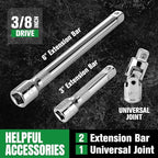 SK 3/8" Drive Socket Set with 216-P Ratchet, 41-Piece, SAE & Metric Sockets - size: 3/8" Drive