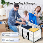 8 Pack Extra Large Clothes Storage Bins with Lids, Moving Bags, Clear - color: Clear, size: 8 Pack