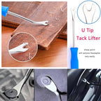 Construction and Upholstery Staple Remover Tack Puller Nail Remover Tool Set Nail Puller Plier, Staple Puller, Tack Lifter, Fastener Remover, for Furniture Floor Wall Wooden Case Car Photo - color: 4 Pcs