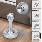Solid Mental Magnetic Door Stop, Wall Mounted, Silver, 3 Pack - color: 3 PCS silver