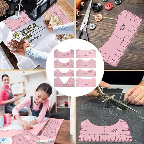 QUKLOGEN Sublimation Shirts Tool Kits with Portable mat for Ironing - color: Pink B