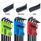 NEIKO 01104A Master Allen Wrench Set, 39 Pc Ball End Hex Key Set, Metric, Standard & Torx, SAE & MM Long Allen Keys 1.27mm to 10mm & 0.05” to 3/8 Inch and T5 to T50, Black Oxide Chrome Vanadium - size: Metric+SAE+Torx - 39pc