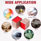 60 Pcs 320-2500 Grit Sanding Sponge, Ultra Fine Sanding Sponges Pads, Soft Foam Shine Block Wet Dry Polish Pads, Ultra Fine Grit Sandpaper for Model Drywall Metal Wood Furniture Polishing - style: 320-2500 Grit
