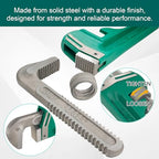 3PCS Heavy Duty Pipe Wrench Set 10 14 18 Inch Non-Slip Grip - size: 10&14&18in