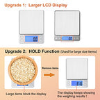 BOMATA Upgraded Small Food Scale with 0.1 g/0.001 oz High Precision - size: 0.1g/3kg Silver