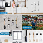 JAMEND CLXP 12PCS Broom and Mop Holder, Heavy Duty Garden Tool Organizer Rack Rake and Shovel Handle, Stainless Steel Mop Hanger. Wall Mounted Utility Rack with Screws, Silver. - color: Silver, size: 12