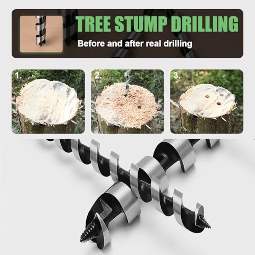 0.98 x 9 Auger Drill Bit for Wood,25x230mm Hex Shank Ship Auger Bit - size: 0.98 in x 9 in