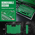 SK 3/8" Drive Socket Set with 216-P Ratchet, 41-Piece, SAE & Metric Sockets - size: 3/8" Drive
