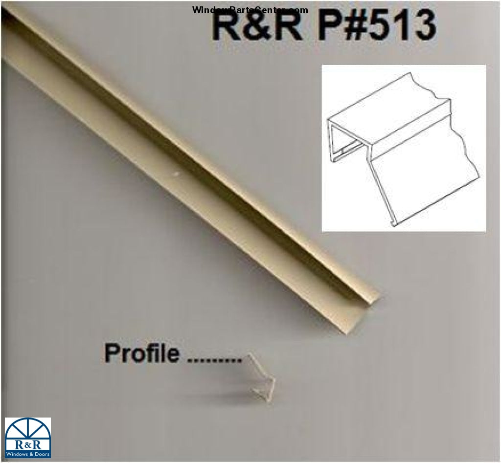 513 - Vinyl Side Stop Weather Strip for sliding patio doors