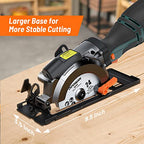 DOVAMAN Circular Saw, 5.8A 4-1/2" Circular Saw w/Laser & Auxiliary Handle - color: C-blue