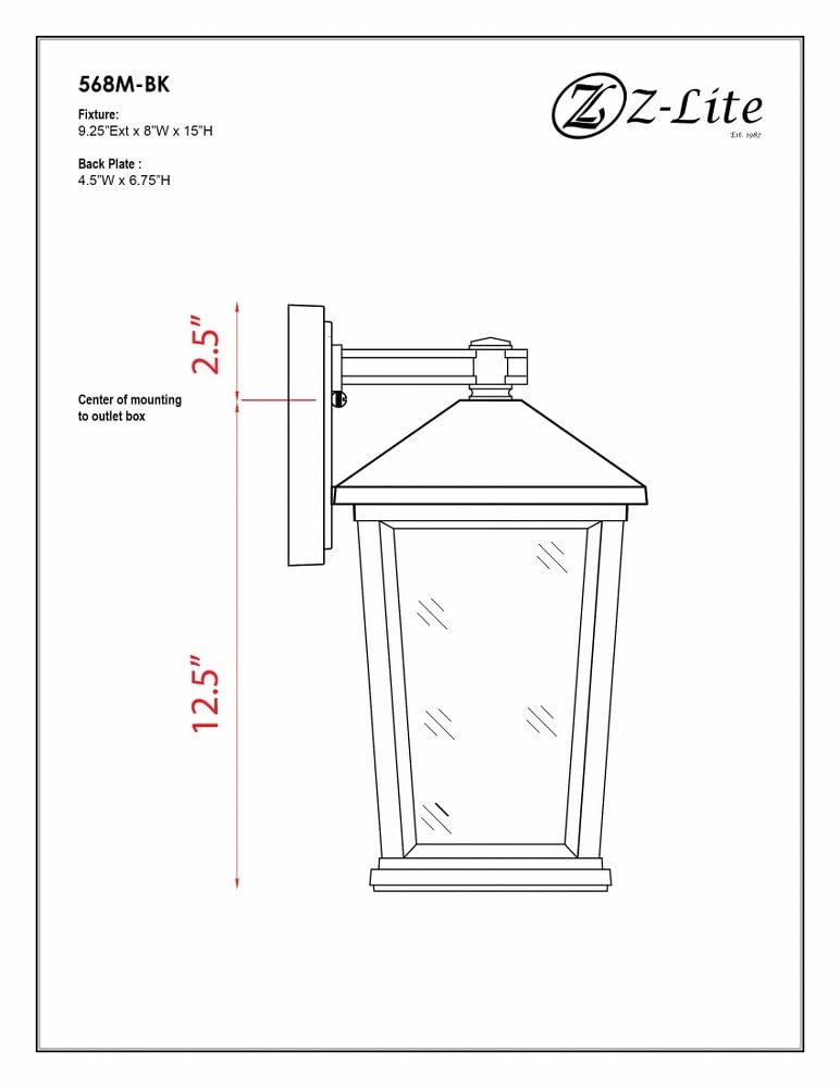 Open Box - Z-Lite 568M-ORB - Wall Sconces Outdoor Lighting