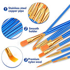 ESRICH 160PCS Paint Brushes, Paint Brush for Acrylic Painting - color: Blue, size: 160