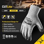 COOLJOB 12/120 Pairs Cut Resistant Work Gloves PU Coating, ANSI A2 A4 A6 A9 - size: Xlarge (Pack of 12)