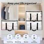 8 Pack Extra Large Clothes Storage Bins with Lids, Moving Bags, Clear - color: Clear, size: 8 Pack