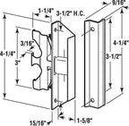Prime-Line A 220 Black, Screen Door Latch and Pull, fits Bay Mills (Single Pack), Plastic/Steel/Zinc
