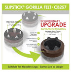 GorillaFelt CB257 Chair Leg Floor Protectors/Felt Glides (Set of 8) Tap On Felt Furniture Pads Guaranteed to Stay On, 1 Inch Round Sliders - size: 1 Inch 8 Pack