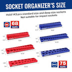 WORKPRO 8-Piece Magnetic Socket and Wrench Organizer Set