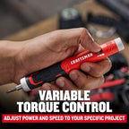 CRAFTSMAN Electric Screwdriver Cordless 25 Piece Kit, 4V Precision Screwdriver Set Rechargeable Power, USB Compatible, Includes Bit Set Storage, Charging Base, LED Light (CMHT66720)