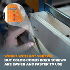 BORA Automatic Pocket Hole Jig Kit with 800 pc Coarse Screws - size: Auto Jig w/ 800pc Coarse Screws