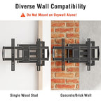 30" Long Arm TV Wall Mount for 42-75 Inch TVs, Full Motion Swivel and Tilt - size: TV 42-75". Arm 30"