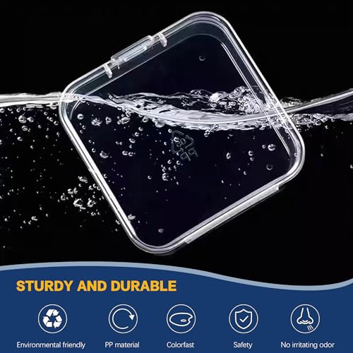 1 Large Box & 30-Grid Transparent Plastic Bead Organizer (Hinged Lid) — A Portable Craft Storage Solution for Jewelry Making, DIY Projects, Nail Art, and Storage of Screws & Small Parts