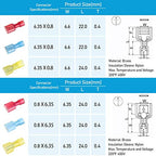 TICONN 800 Pcs Nylon Spade Connector Kit, Insulated Crimp Wire Connectors - style: Combo 800Pcs