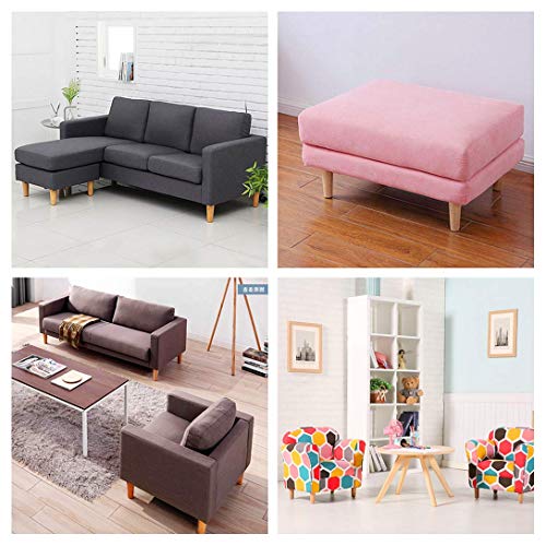 Solid Wood Replacement Furniture Sofa Couch Legs 6 inch Heavy Duty Set of 4 - color: Straight- Set of 4, size: 6"