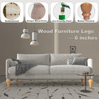 6 Inch Wood Furniture Legs Set of 4 Heavy Duty,Solid Furniture Feet Replacement for Cabinet,Dreeser,Table,Chair,Ottoman - Wooden Couch Legs Sofa Legs - color: Natural, size: 6 Inch
