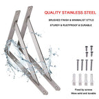 YUMORE 14 Inch Shelf Bracket, Heavy Duty L Bracket, 2 Pack - size: 14"(Soild)