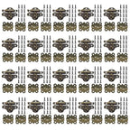 LEFTSTARER 40Pcs 1.2In Antique Cabinet Door Hinges, 20pcs latches with Screws, Bronze Butterfly Style, Small Hinges for Crafts Cabinet Wooden Jewelry Boxes (C.40 Butterfly Hinges + 20 C latches) - color: C.40 Butterfly hinges + 20 C latches