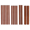 OLYCRFAT 14 Pcs 4 Size Walnut Dowel Rods 6 Inch Length Dowel Rods Wood Sticks Unfinished Round Sticks Wooden Carving Blocks Waxed Wooden Sticks for Building Model Material DIY Craft - Coconut Brown - color: Round - Walnut Wood