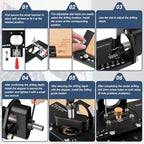 Cabinet Hinge Jig, 35mm Metal Concealed Hinge Jig with Dust Vacuum Adapter