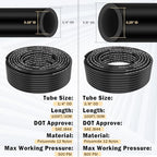 CheeMuii 80 PCS Brass DOT Air Line Fittings with 1/4" & 3/8" DOT Air Hoses - size: 2ROLL-84PCS