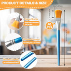 40 Pcs Flat Paint Brushes,1 Inch Craft Paint Brushes, Large Acrylic Paint Brush for Watercolor, Oil Painting, Acrylic,Big Paint Brush for Oil Paint and Body Painting Crafts, Rock Painting - color: 40 Pcs