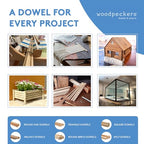 Dowel Rods Wood Sticks Wooden Dowel Rods 3/8 x 24 Inch Unfinished Hardwood Sticks for Crafts and DIYers 25 Pieces by Woodpeckers - size: 3/8" x 24" Dowels