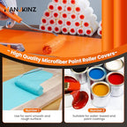 40 Pack Microfiber Paint Roller 4 Inch, 3/8 Inch Nap - size: 4 Inch,40 Pack