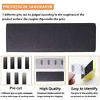 Micro Zip Detail Sander 70PC Sandpaper-Grit 400 600 800 1000 1500 2000 3000 - style: Black 400-3000 Grit