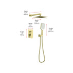 Open Box - Elegant Lighting FAS-9003BGD - Shower Only Showers