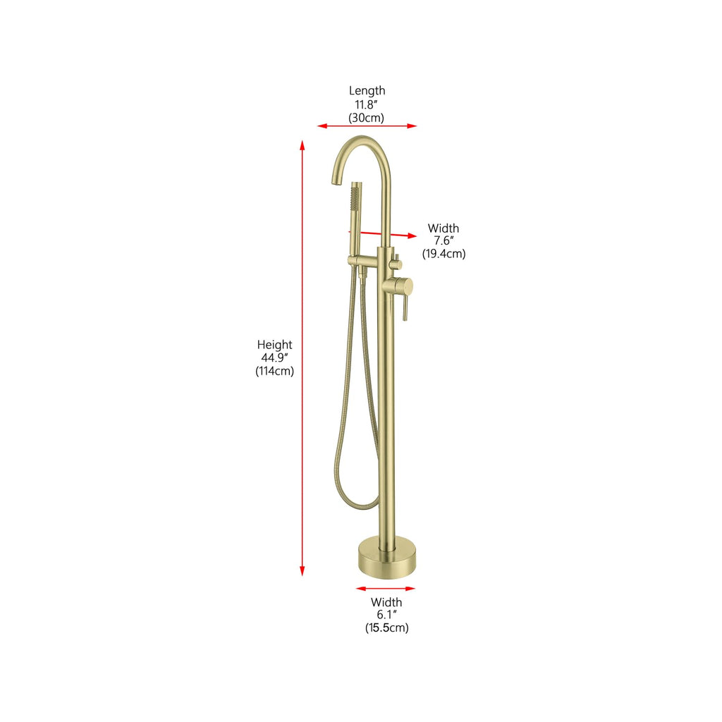 Open Box - Elegant Lighting FAT-8001BGD - Tub Filler Faucet