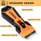 REXBETI Razor Blade Scraper Tool, 2 Pack Windows, Glass Stovetop Scraper - style: Upgraded 2 Pack
