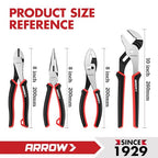ARROW 4-Piece Pliers Set, CR-V Steel