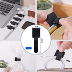 ELII 300PCS Cable Management Kit,4 Cable Sleeve 35 Cable Clips - color: Black