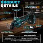 OCHESI Cordless Drywall Cut-Out Tool Compatible with Makita 18V Battery, 3 Speed Adjustable Brushless Rotary Saw with Up to 30000 RPM,Compact Spiral Saw Kit for Wood,Drywall,Tiles,plastic, (Tool Only)