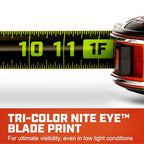 Crescent Lufkin 35' SHOCKFORCE NITE EYE Magnetic Tape | LM1335B-02 - size: 35', style: SAE